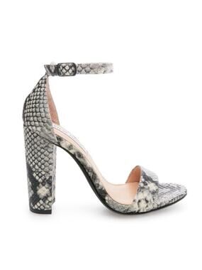 Steve Madden Carrson Snake Print Cocktail Heels Black Cream Size 8M